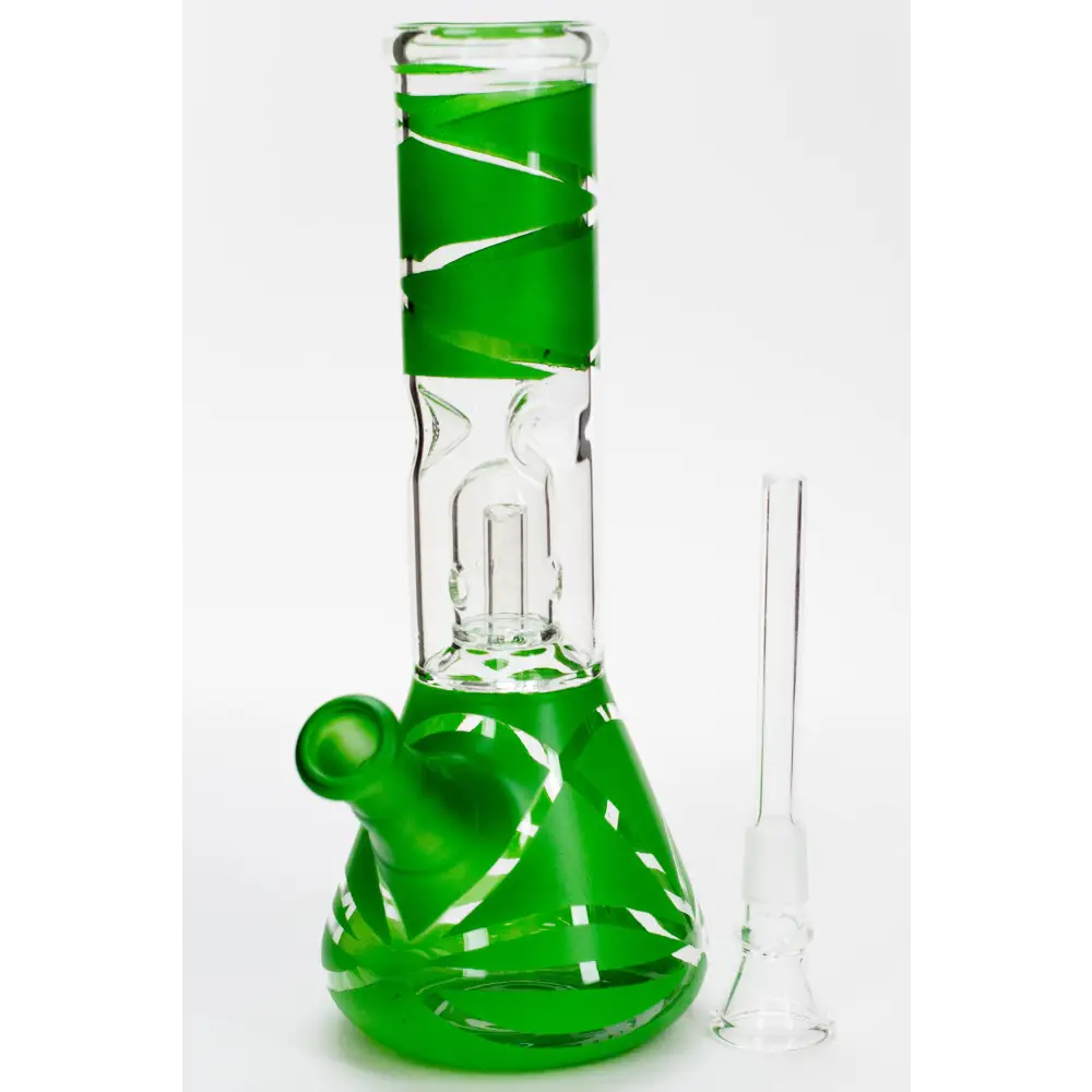 8" single dome percolator glass water bong_5