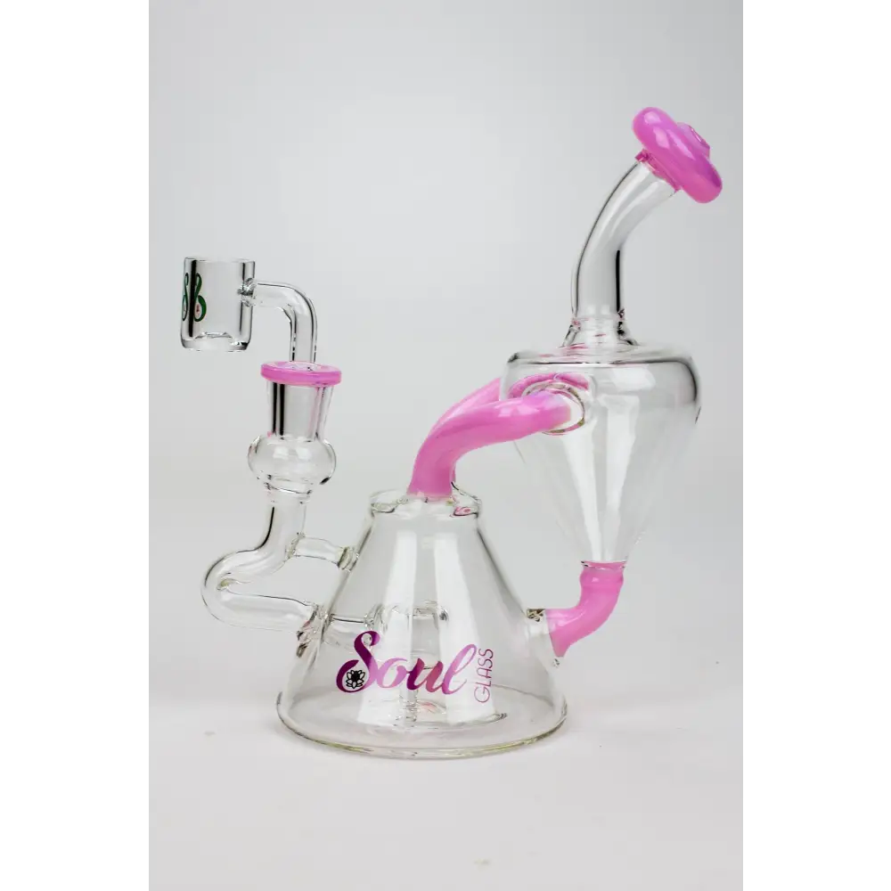 8" SOUL Glass 2-in-1 single chamber recycler bong_7