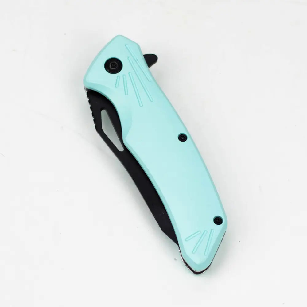 8″ Tiger USA Knife  Teal Tanto [SJ-402-TL]_1