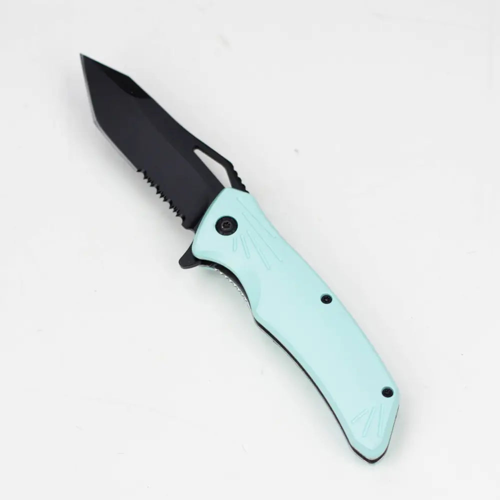 8″ Tiger USA Knife  Teal Tanto [SJ-402-TL]_0