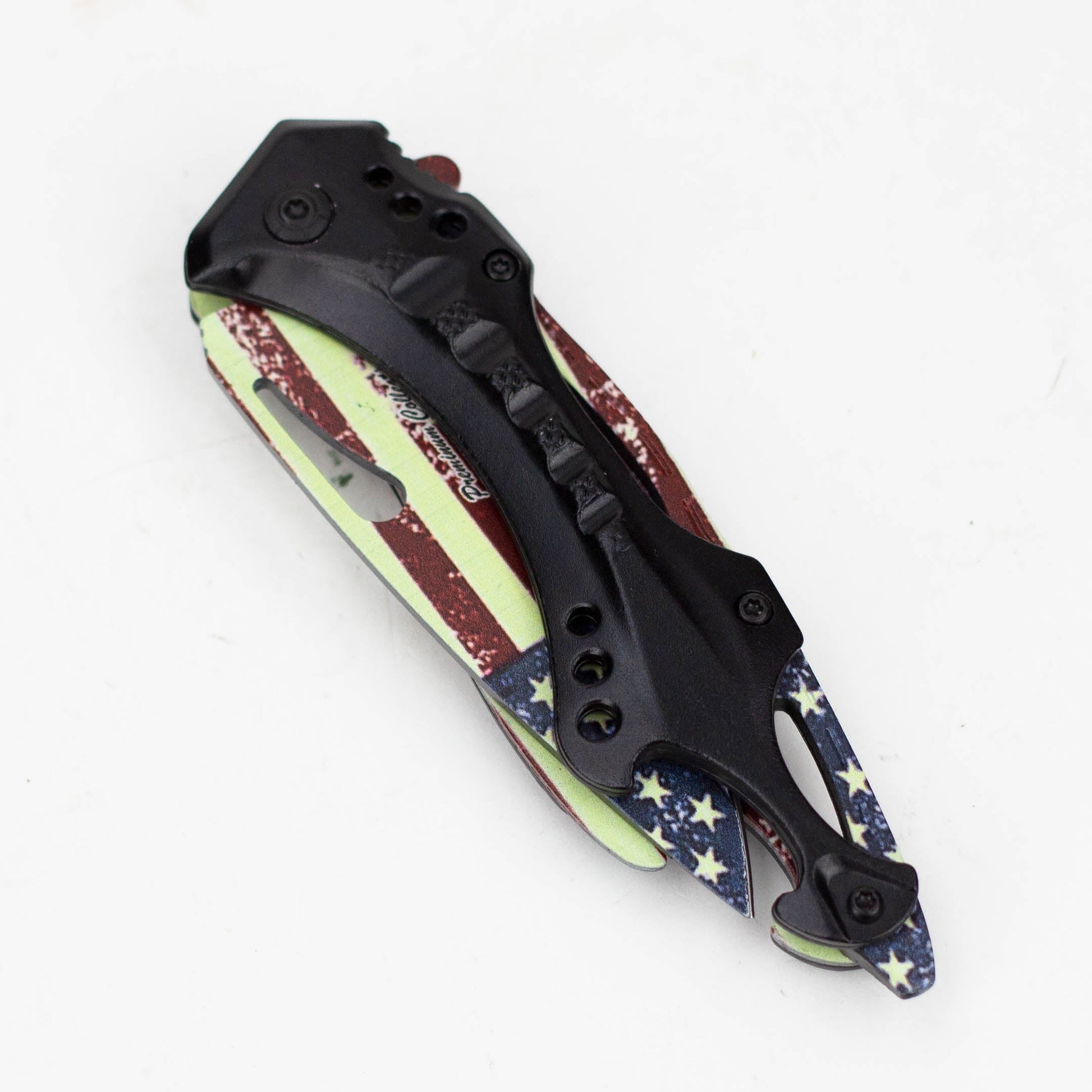 8" " USA Flag  Handle - Folding Knife [13733]_1