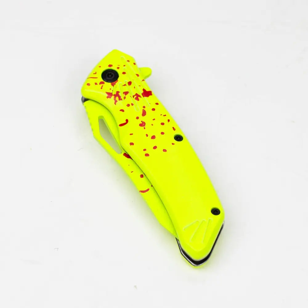 8″ Yellow Blood Splatter TANTO [SJ-201]_3