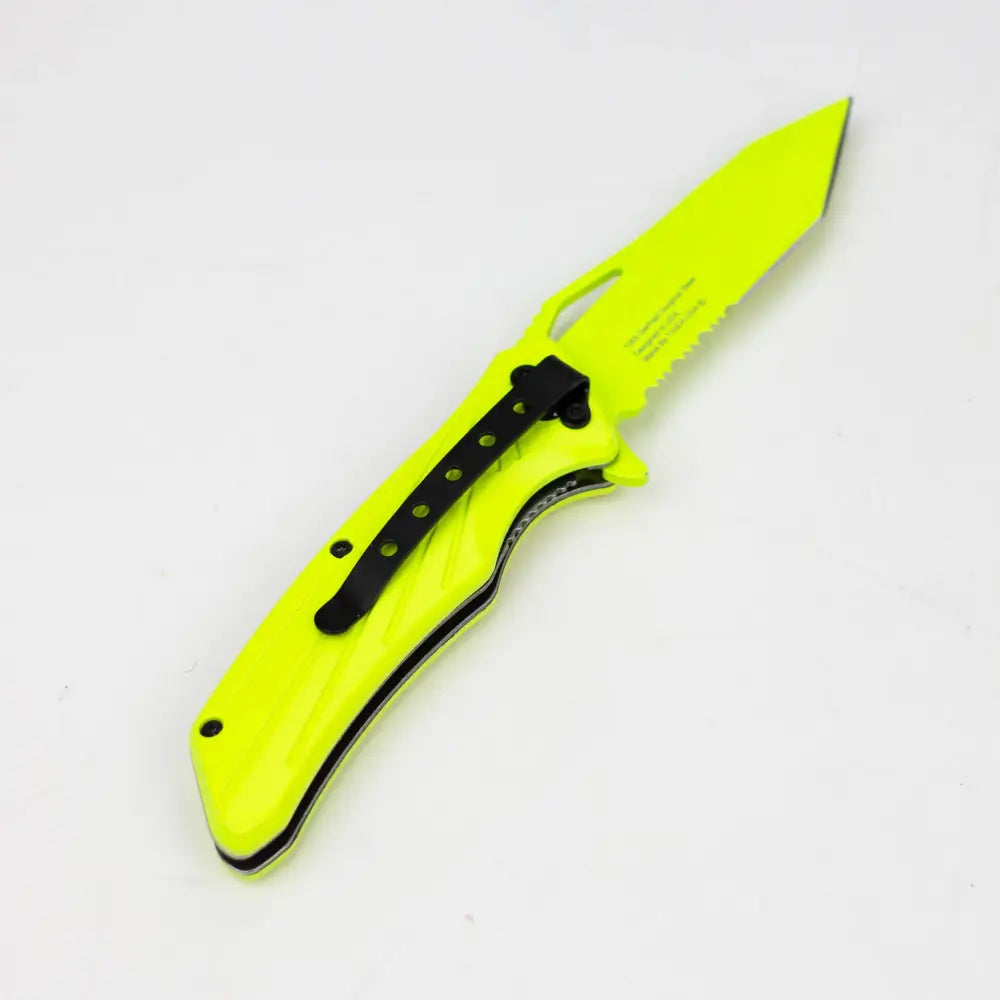 8″ Yellow Blood Splatter TANTO [SJ-201]_7