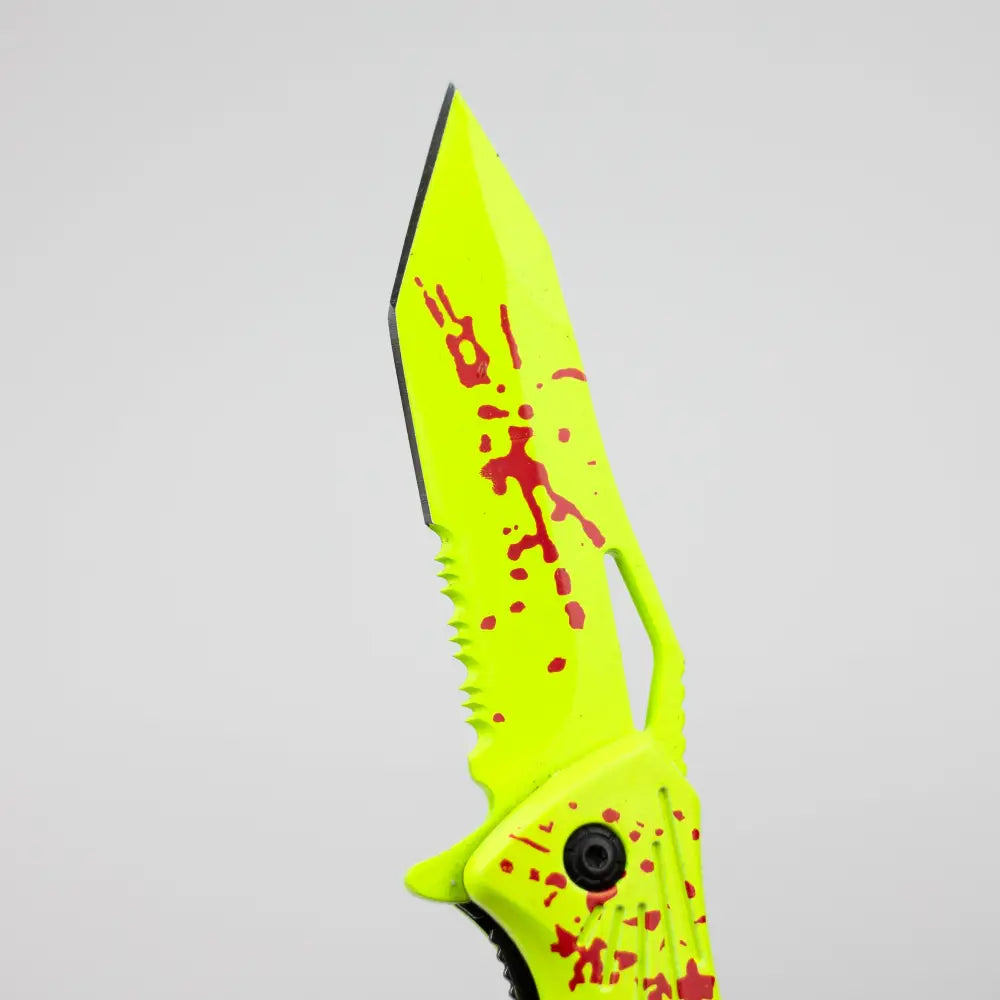 8″ Yellow Blood Splatter TANTO [SJ-201]_5