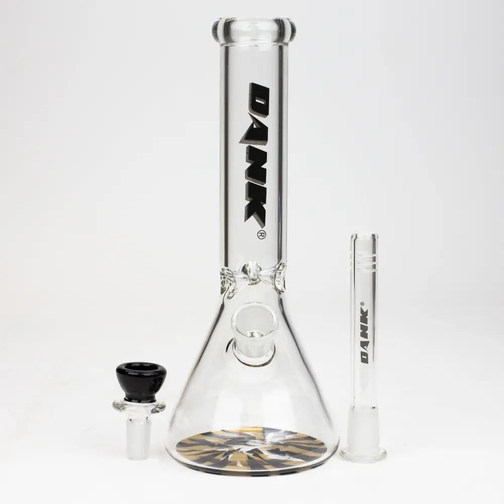 9.5" DANK beaker glass water bong (Wide / Jagged)_2