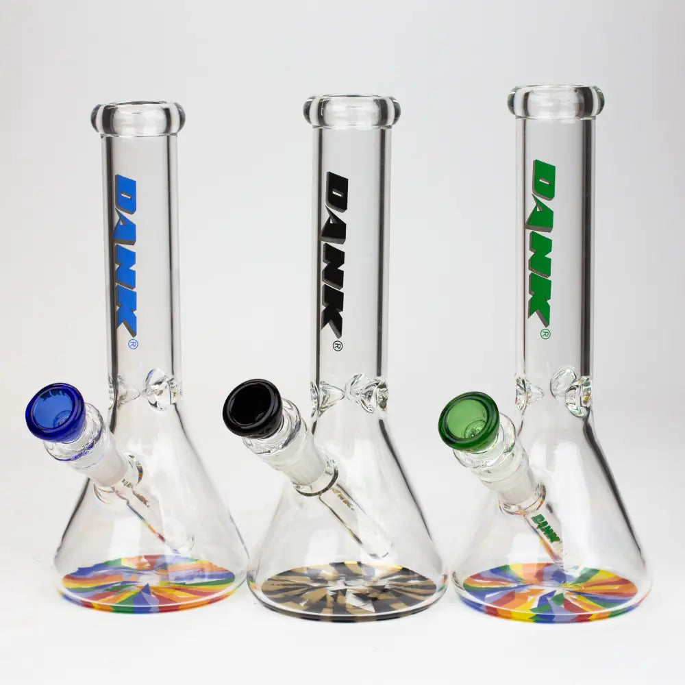 9.5" DANK beaker glass water bong (Wide / Jagged)_0