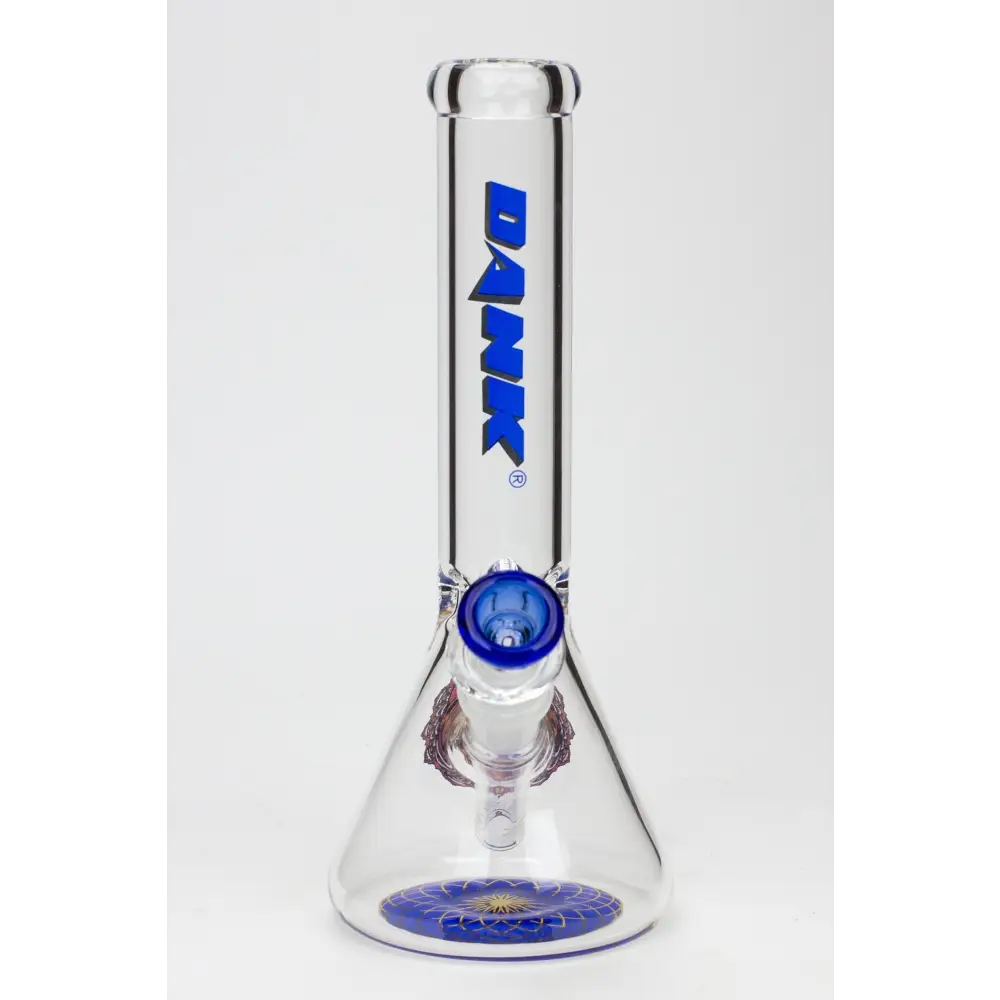 9.5" DANK beaker glass water bong (Wide / Skull)_9