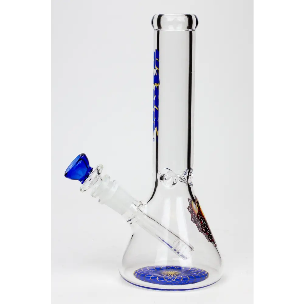 9.5" DANK beaker glass water bong (Wide / Skull)_7