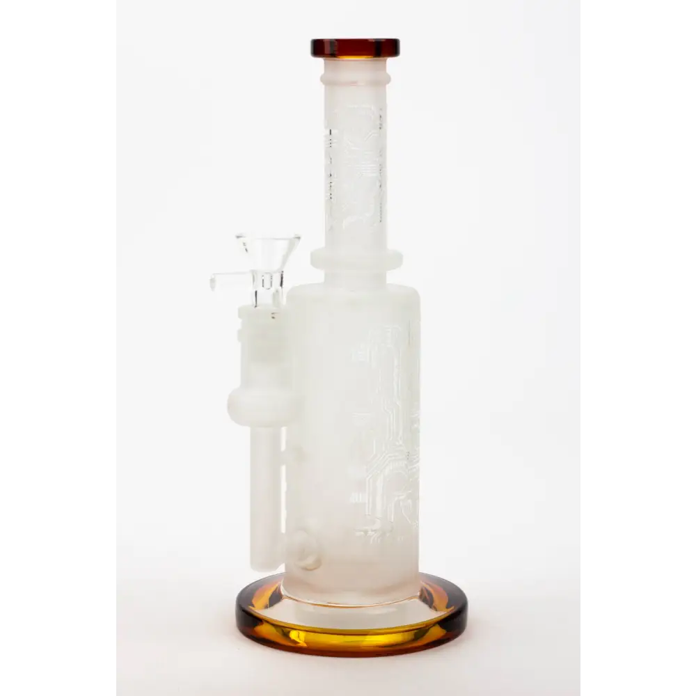 9.5" Sandblasting glass water bong with tire diffuser [Q14]_2