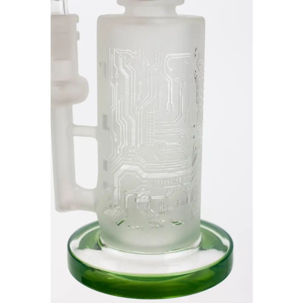 9.5" Sandblasting glass water bong with tire diffuser [Q14]_7