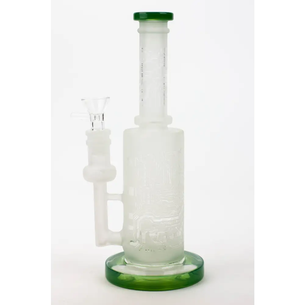 9.5" Sandblasting glass water bong with tire diffuser [Q14]_1