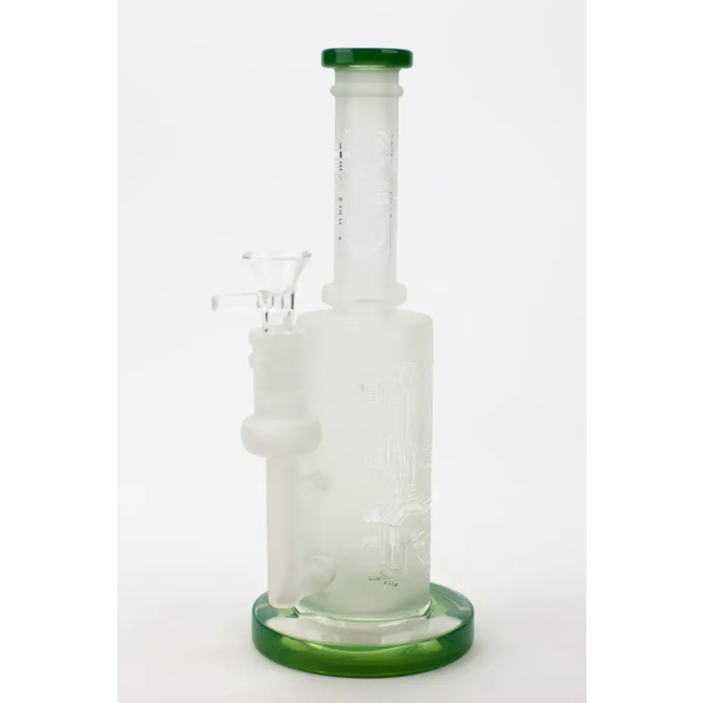 9.5" Sandblasting glass water bong with tire diffuser [Q14]_5