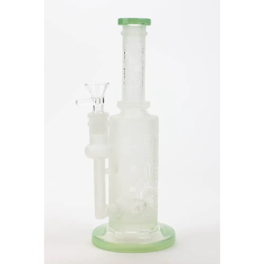 9.5" Sandblasting glass water bong with tire diffuser [Q14]_4