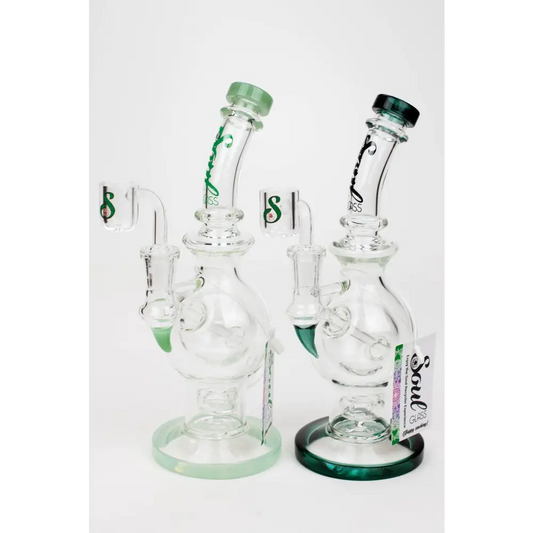 9.5" SOUL Glass 2-in-1 double glass sphere recycler_0