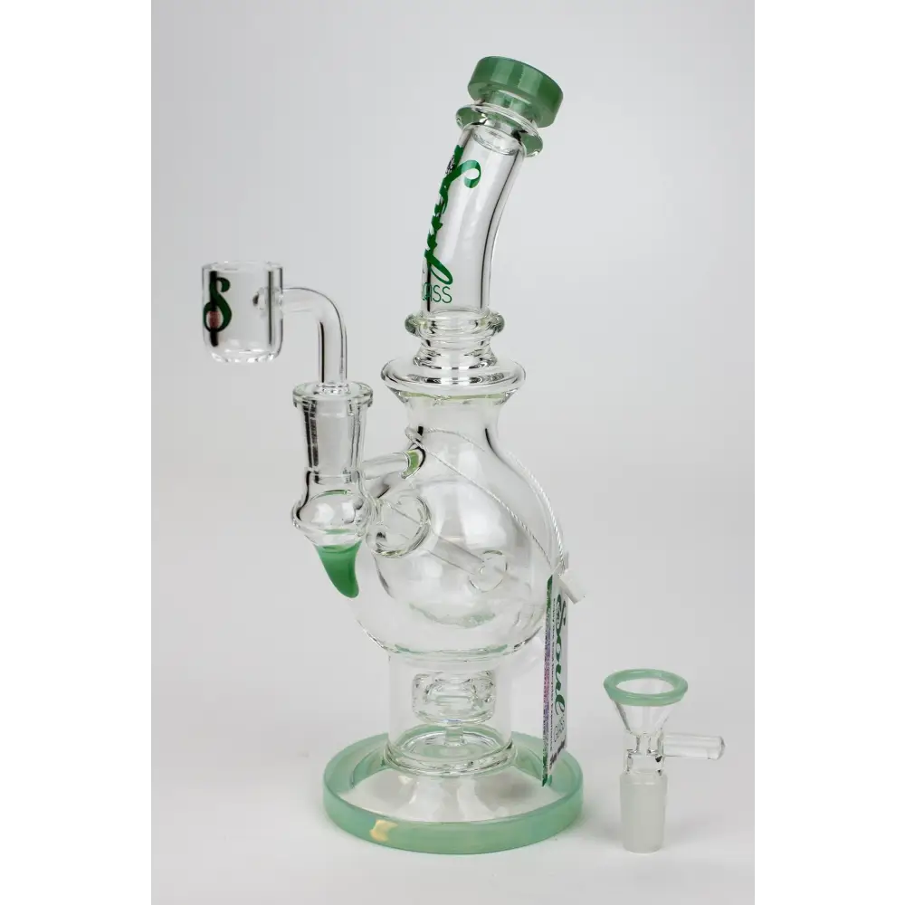 9.5" SOUL Glass 2-in-1 double glass sphere recycler_6