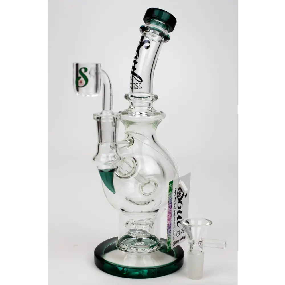 9.5" SOUL Glass 2-in-1 double glass sphere recycler_7