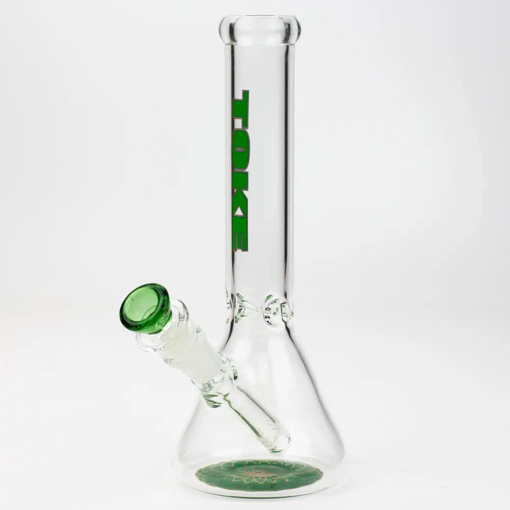 9.5" TOKE beaker glass water bong_1