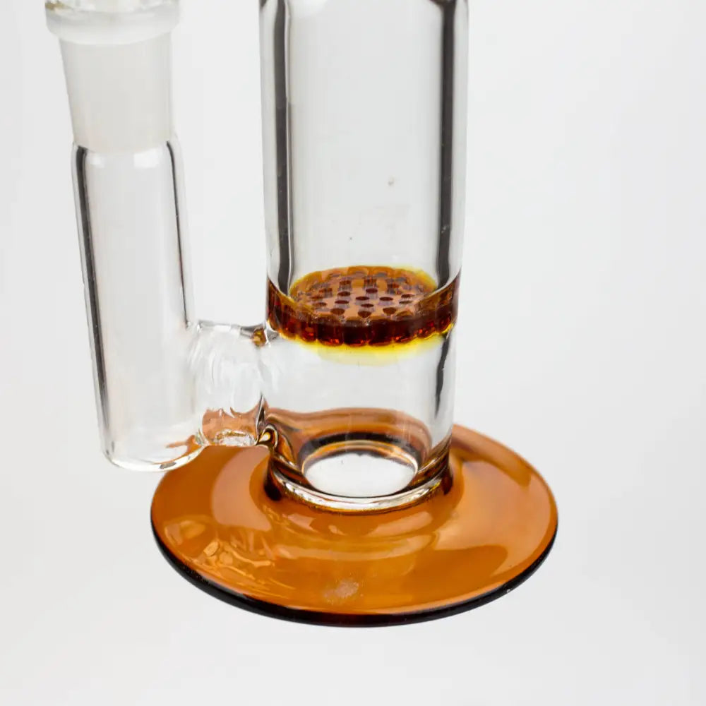 9.5" XTREME 2-1n-1 straight tube glass Bong with honeycomb diffuser [XTR300]_1