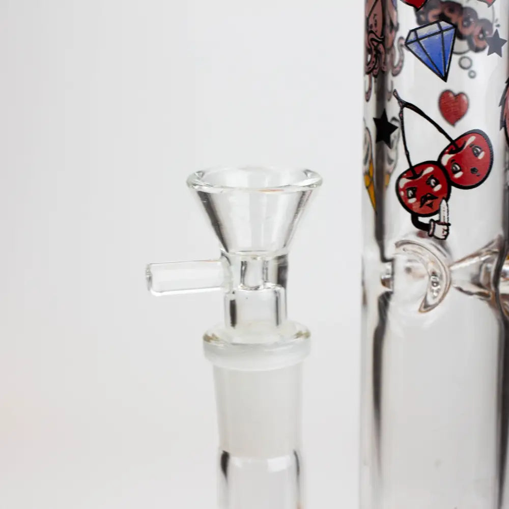 9.5" XTREME 2-1n-1 straight tube glass Bong with honeycomb diffuser [XTR300]_10