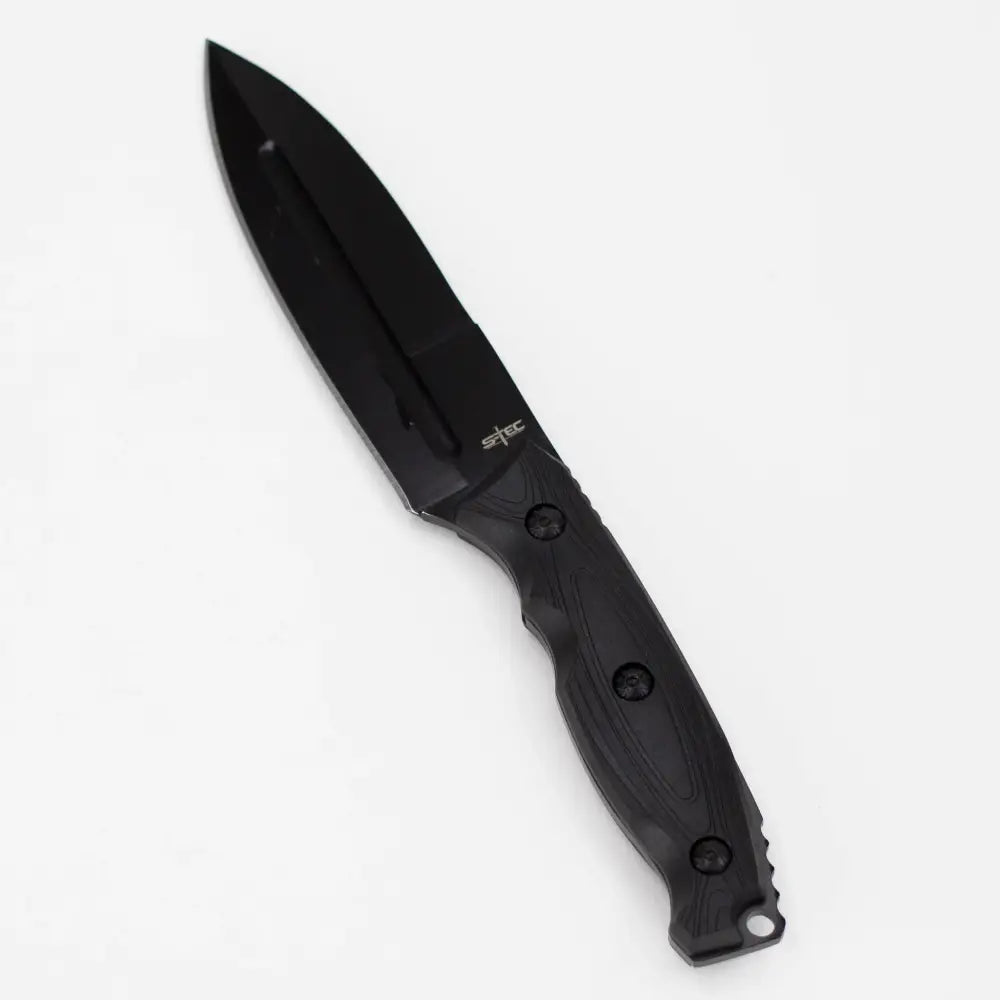 9″ Fixed Blade Full Tang Knife w/ ABS Swivel Sheath [T25146BK]_3