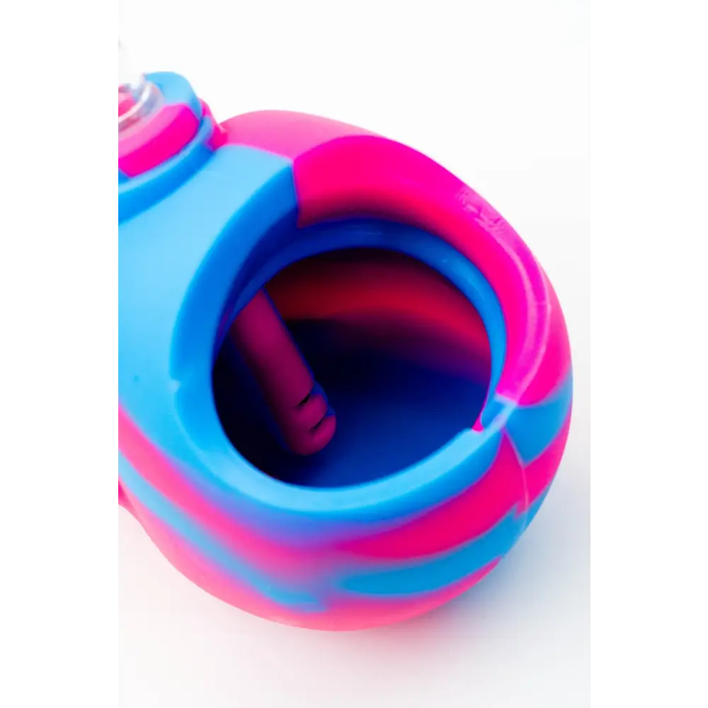 9" Genie skull multi colored detachable silicone water bong_1