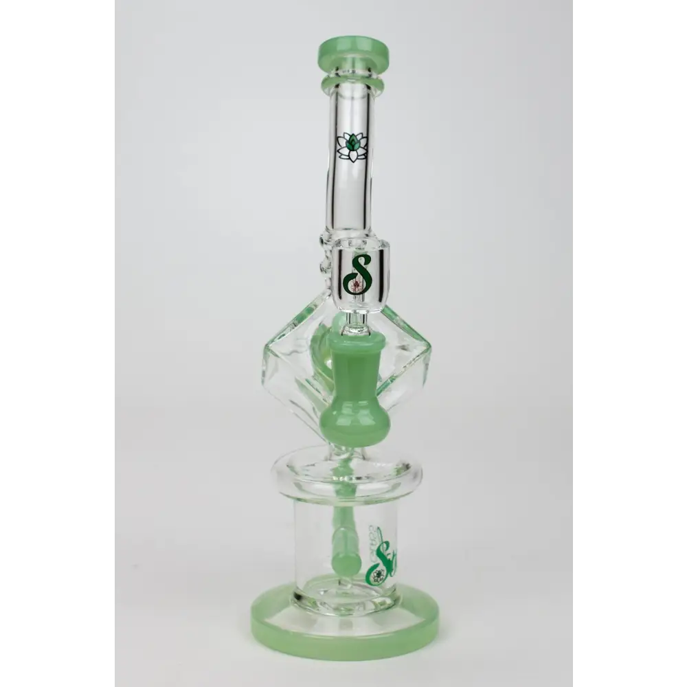 9" SOUL Glass 2-in-1 cube recycler bong_6