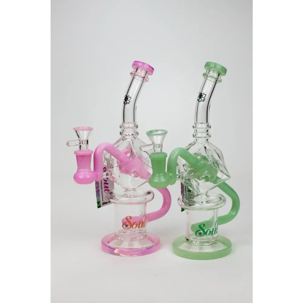 9" SOUL Glass 2-in-1 cube recycler bong_3