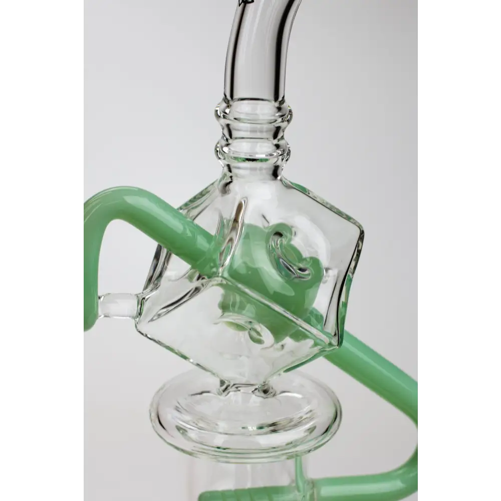 9" SOUL Glass 2-in-1 cube recycler bong_7