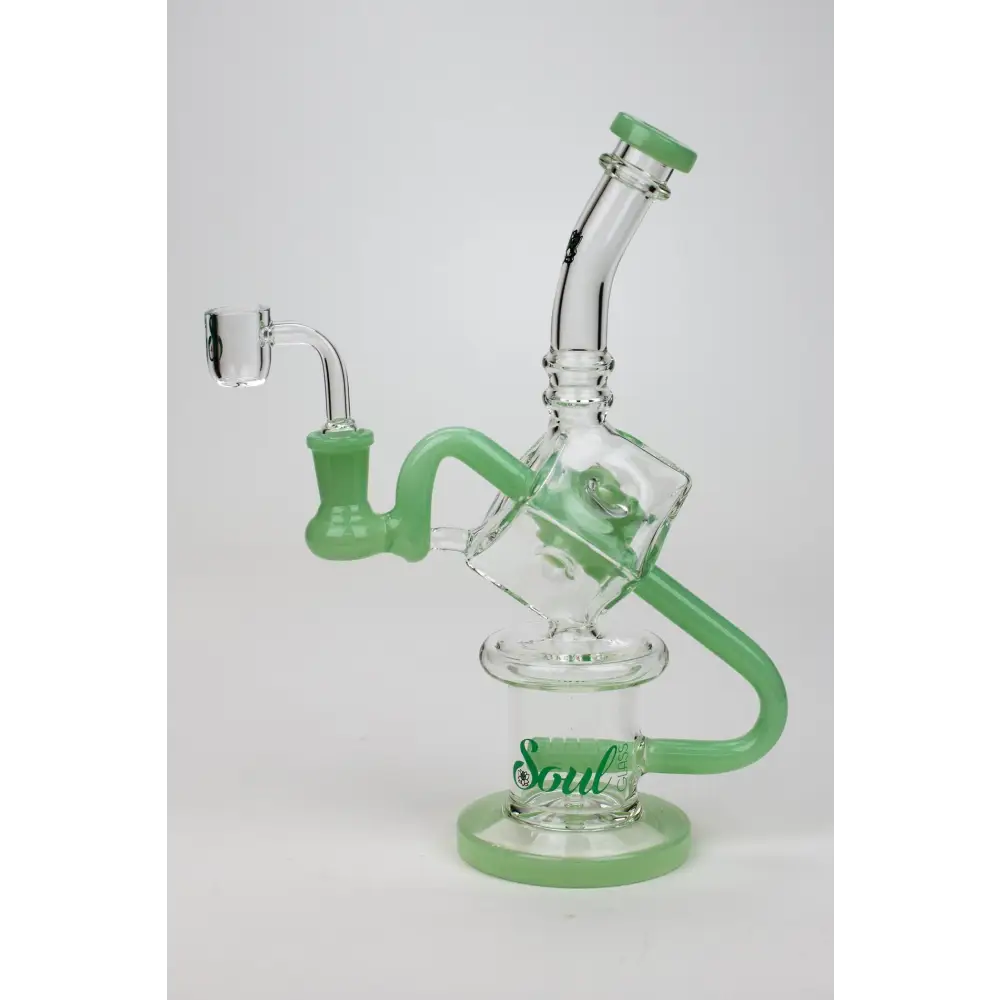 9" SOUL Glass 2-in-1 cube recycler bong_1