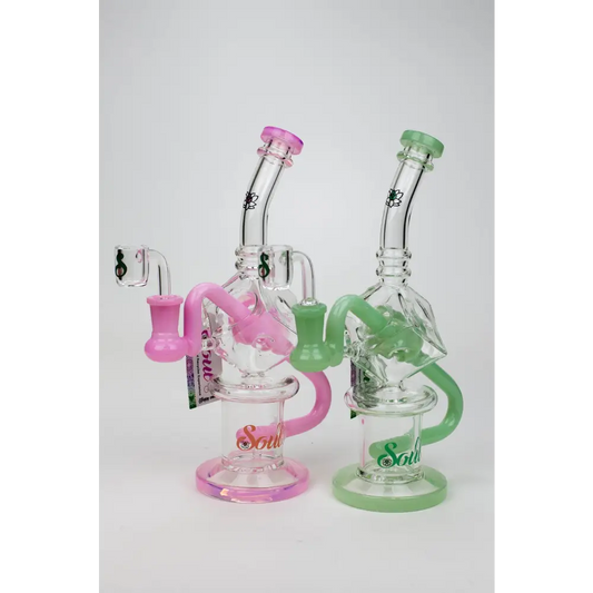 9" SOUL Glass 2-in-1 cube recycler bong_0