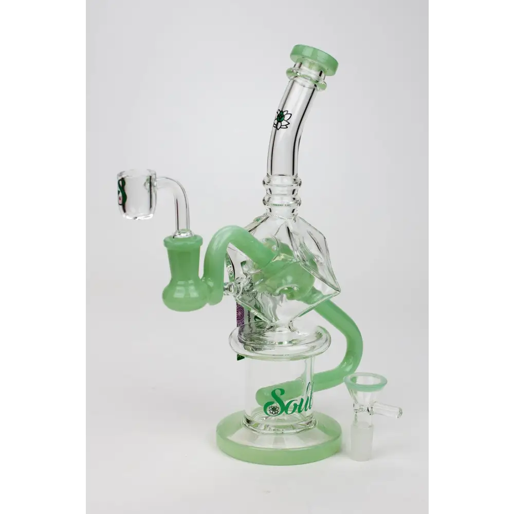 9" SOUL Glass 2-in-1 cube recycler bong_4