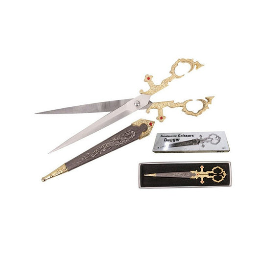 10 1/4″ Black Bodice Scissors Dagger  [T24001]_0