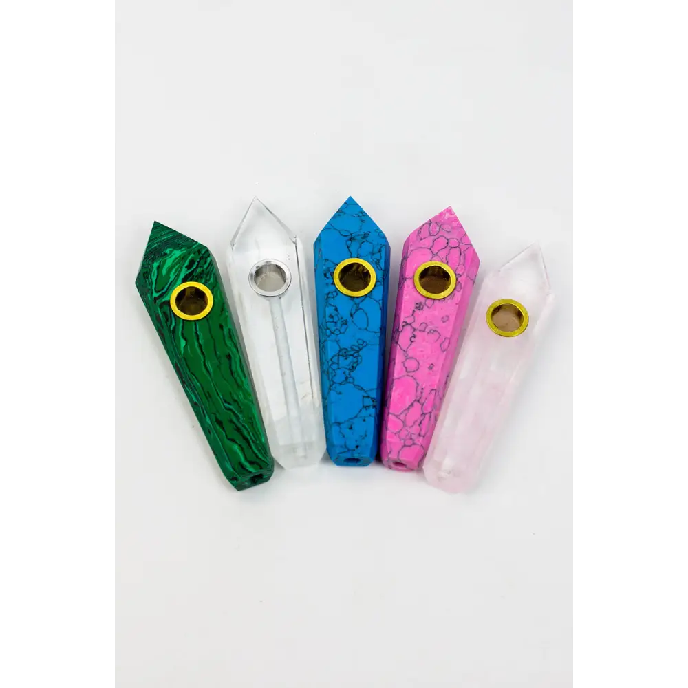 Acid Secs - Crystal Stone Smoking Pipe without choke hole_0