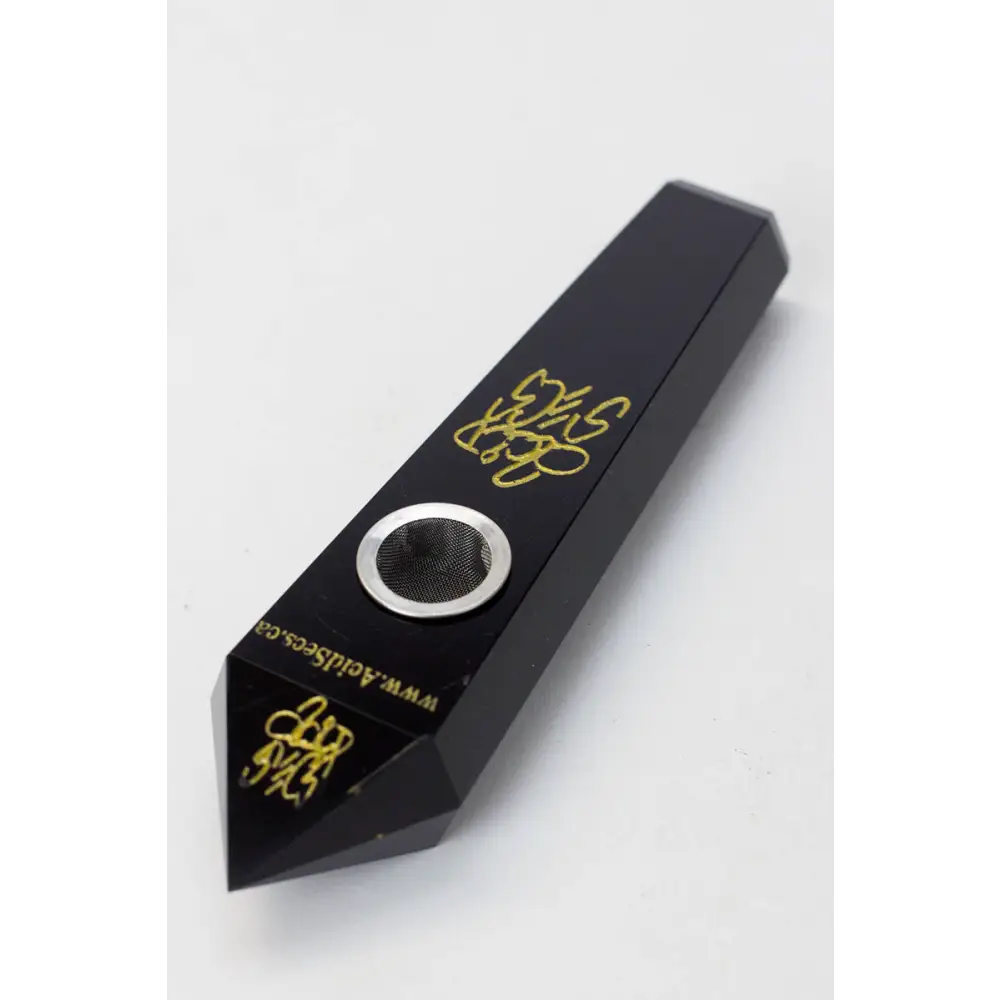 Acid Secs - Natural Obsidian Smoking Pipe_3