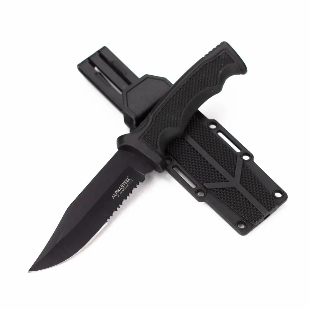 ALPHASTEEL | Fixed Blade Knife with ABS Sheath [2818]_4