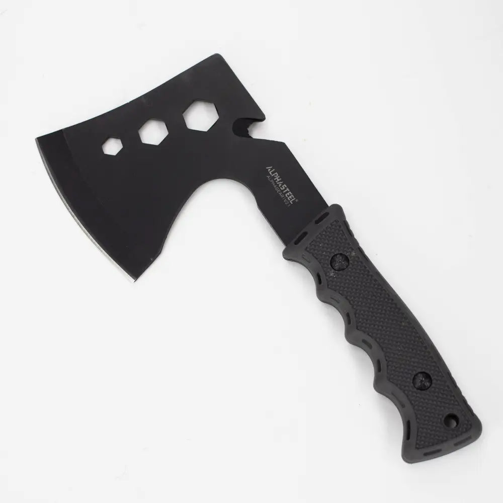 ALPHASTEEL | Tactical Axe with Sheath Black Hatchet [F103A]_2