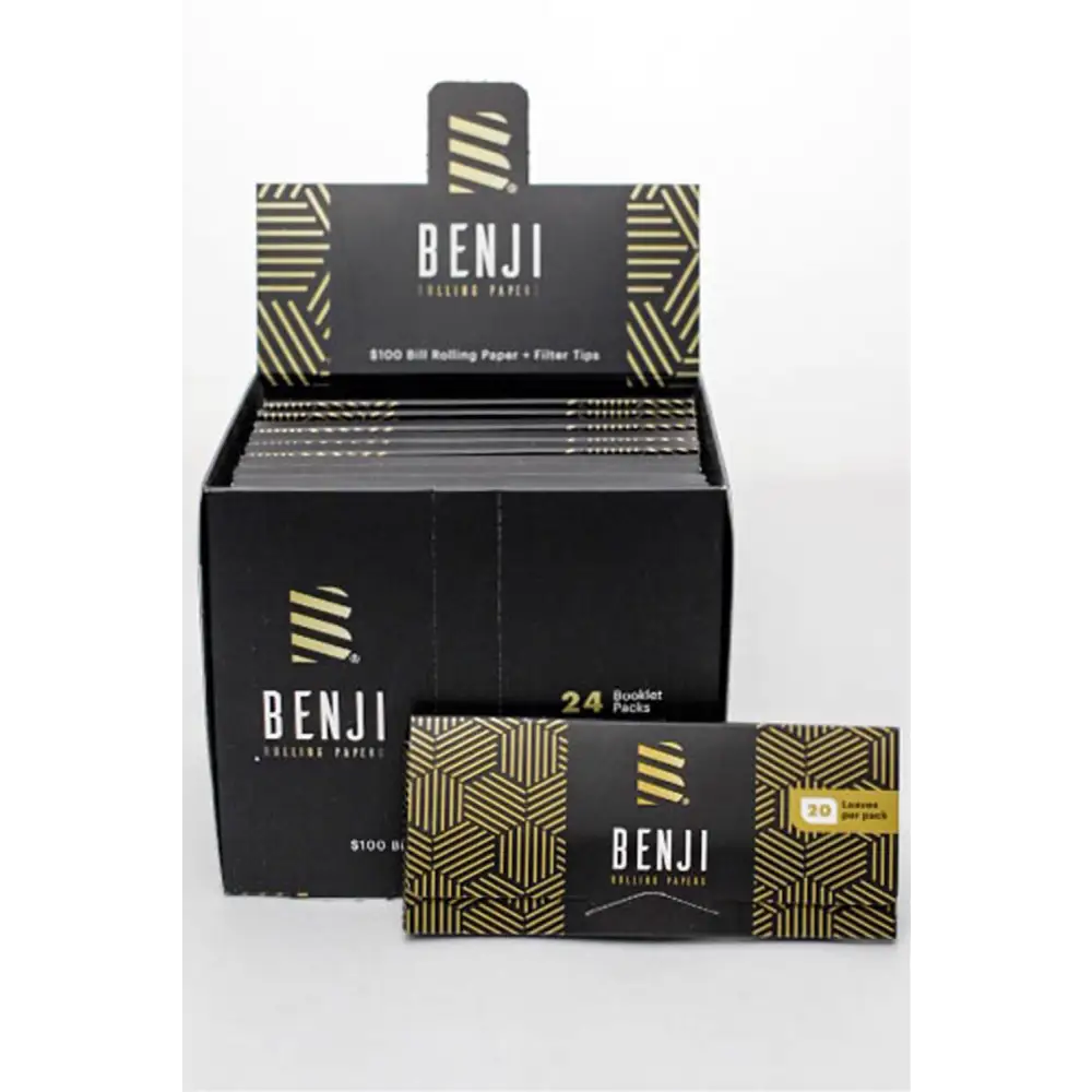 BENJI $100 BILL printed rolling paper + Filter Tips_0