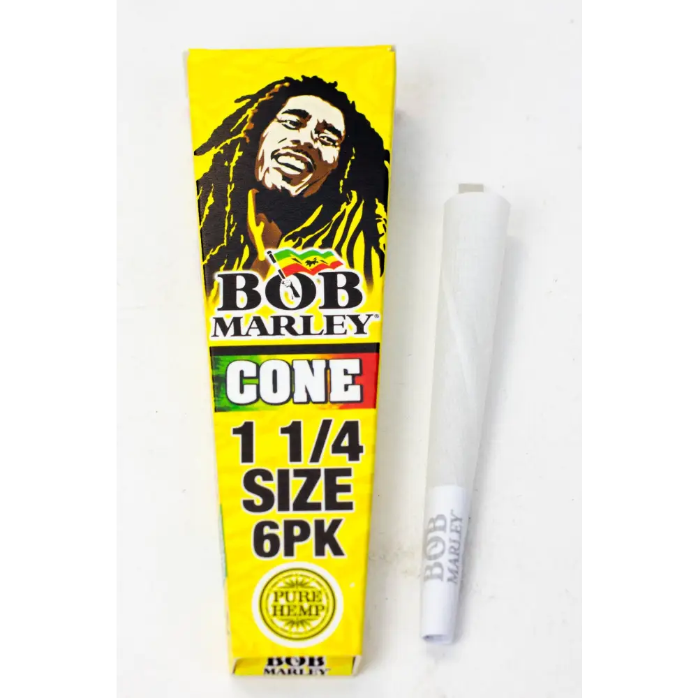 Bob Marley 1 1/4 Pure hemp Pre-rolled cone Box of 33_1