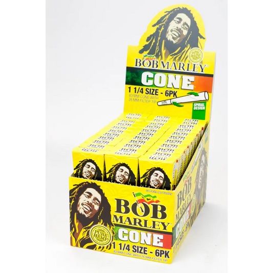 Bob Marley 1 1/4 Pure hemp Pre-rolled cone Box of 33_0