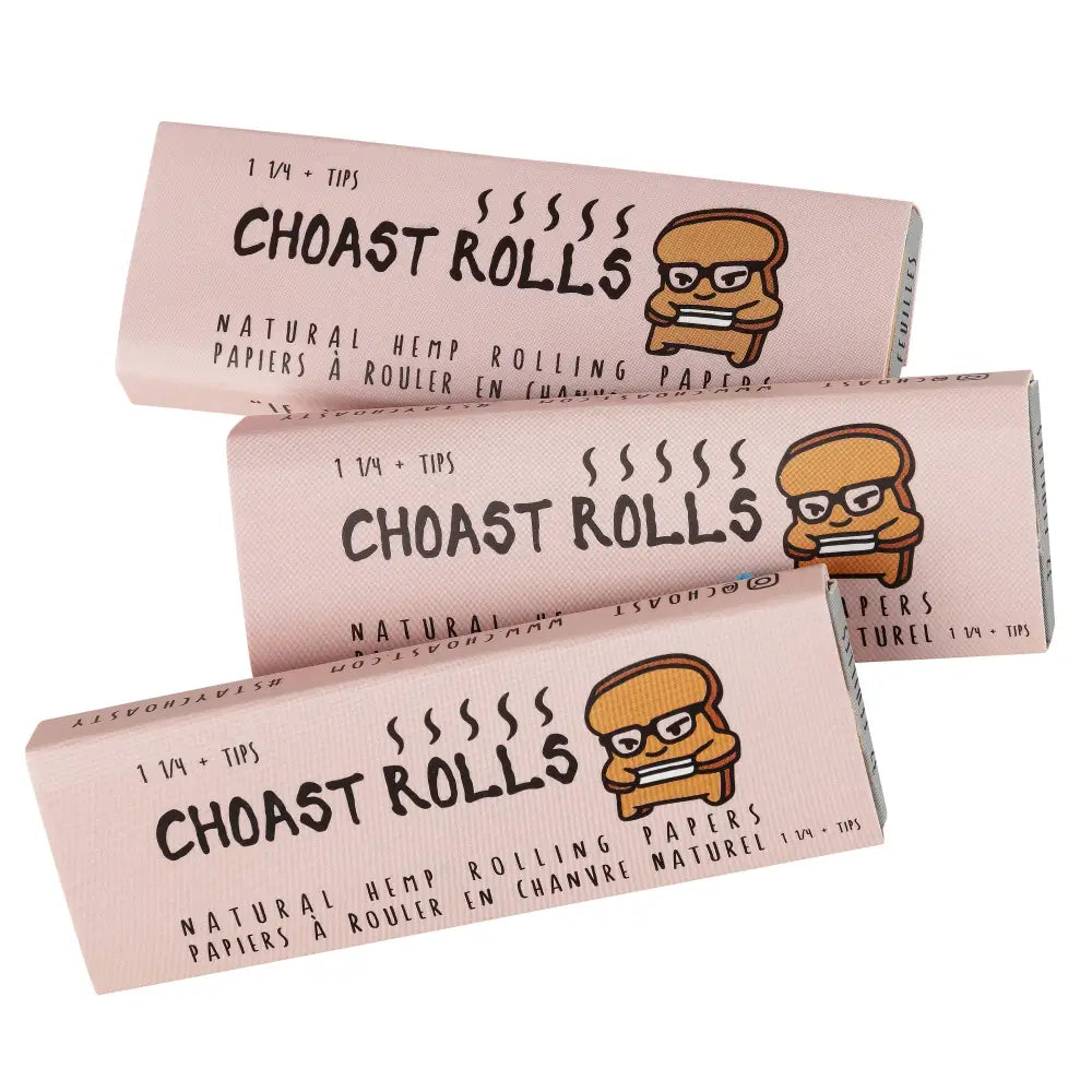 Choast Rolls, Quality Natural Rolling Papers - Carton of 22, Rolling Paper System - 1 1/4'' Papers with Filter Tips and Magnet Closing Lid_3