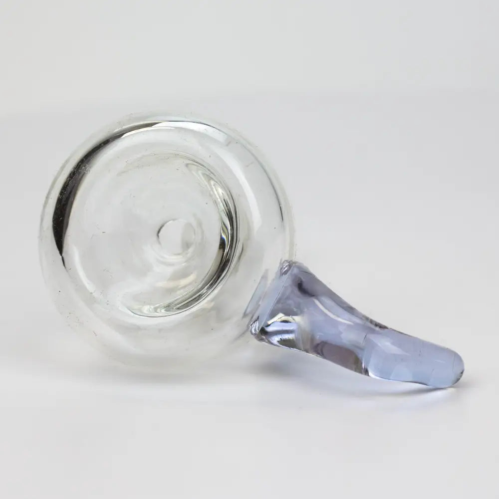 Clear round glass bowl with handle for 14 mm female Joint_1