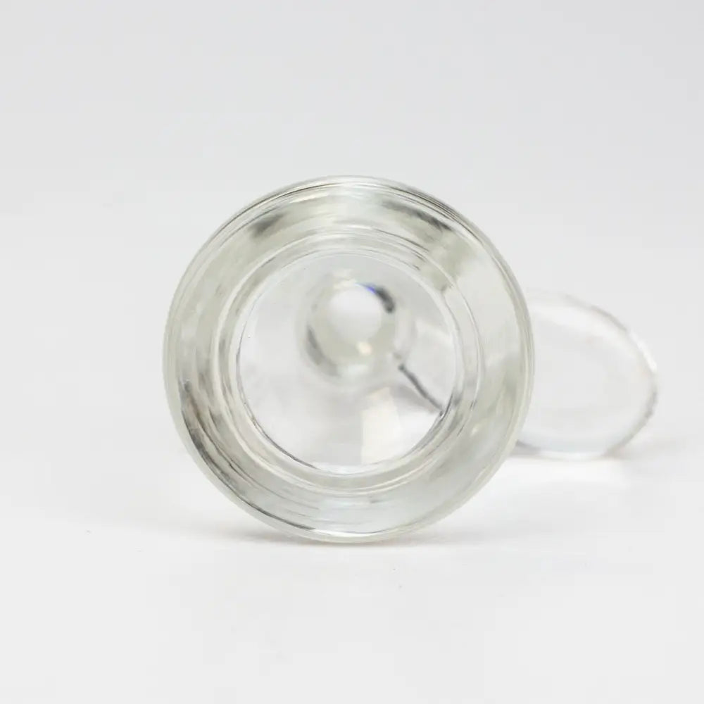 Clear thick glass bowl with handle for 14 mm female Joint_2