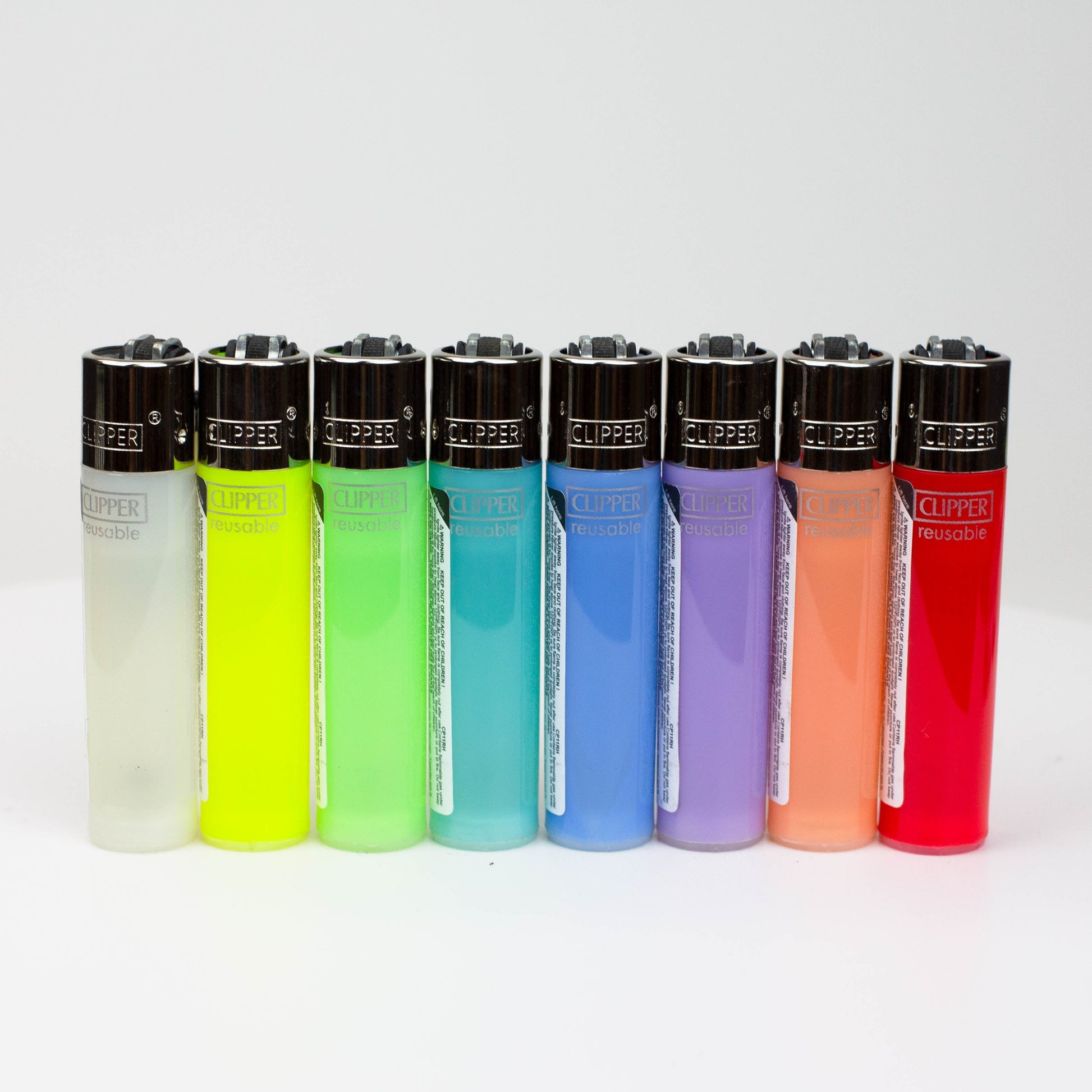 CLIPPER TRANSLUCENT COLOUR 8 COLOUR LIGHTERS_1