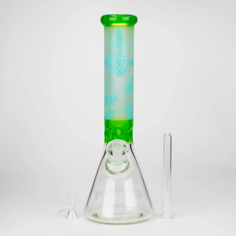 COBRA | 13.5" sandblasted pineapple 7 mm glass bong [LL023]_8