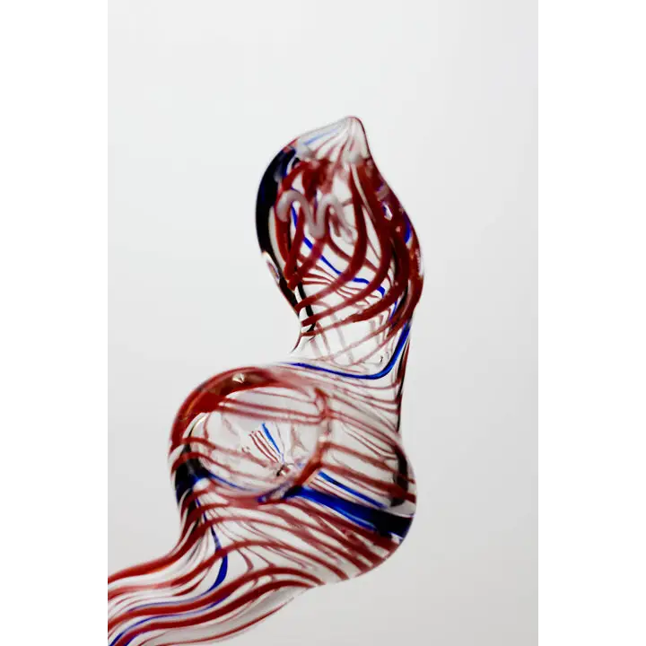 Cobra shape glass large hand pipe_3