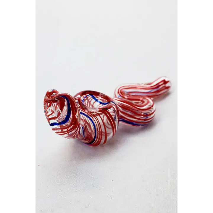 Cobra shape glass large hand pipe_2