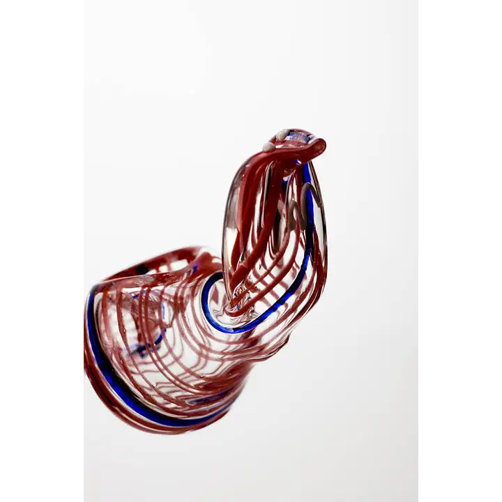 Cobra shape glass large hand pipe_4