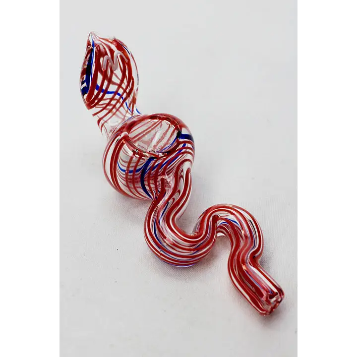 Cobra shape glass large hand pipe_1