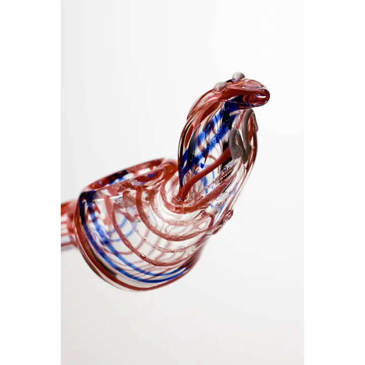 Cobra shape glass small hand pipe_4