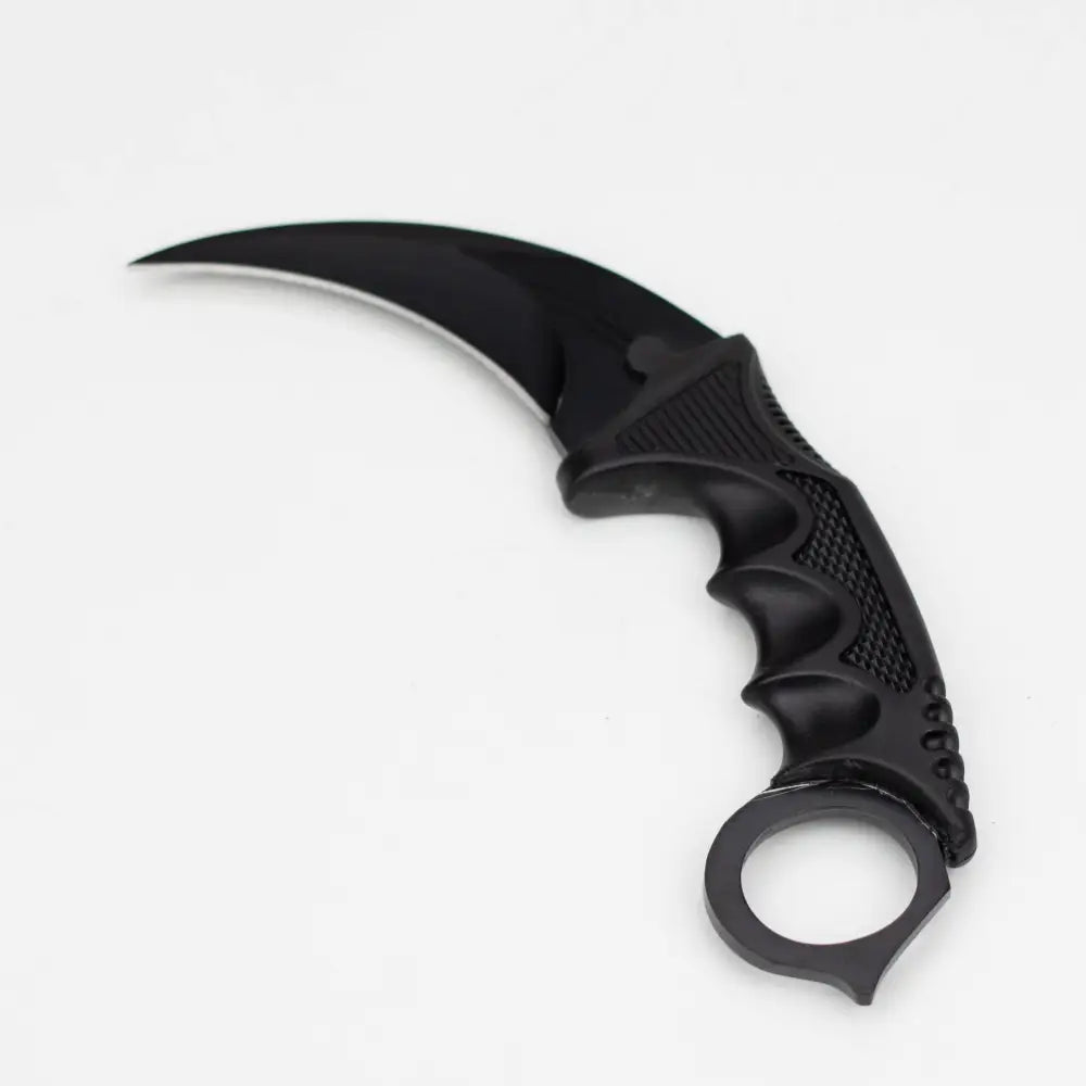 Defender 7.5" All  Black Karambit Stainless Steel Tactical Hunting  Knife Sheath [13639]_1